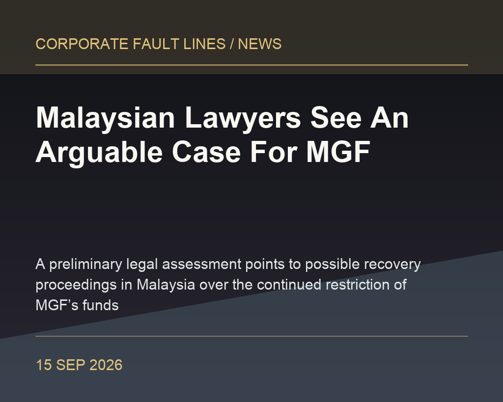 Malaysian Lawyers See An Arguable Case For MGF article image about news and corporate dispute intelligence