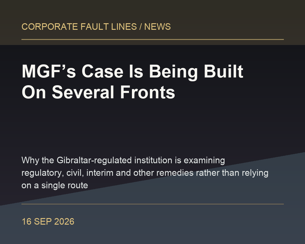 MGF’s Case Is Being Built On Several Fronts article image about news and corporate dispute intelligence