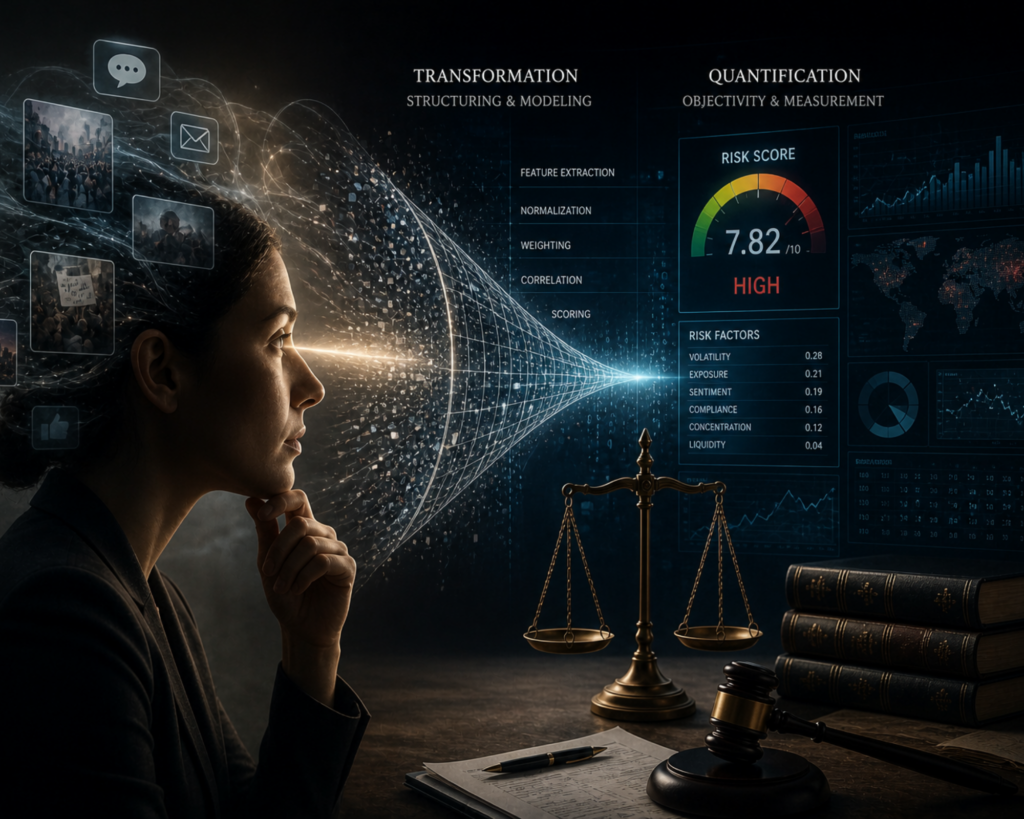 The Transformation of Perception into Quantifiable Risk article image about supporting news and corporate dispute intelligence