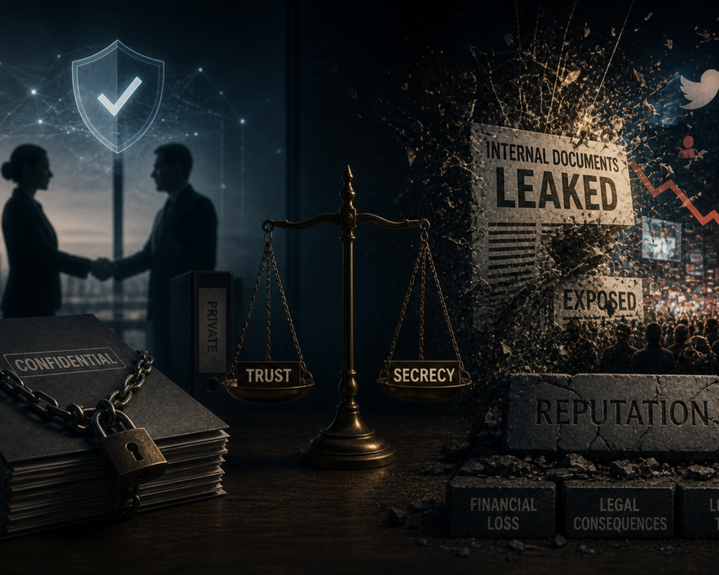 Trust, Secrecy, and the Cost of Public Disruption article image about supporting news and corporate dispute intelligence